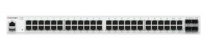 Fortinet FortiSwitch-148F is a performance/price competitive L2+ management switch with 48x GE port + 4x SFP+ port + 1x RJ45 console