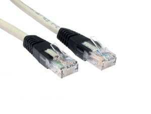 Cat6 Crossover 2 Mtr Grey cable with Black boots Patch Cable