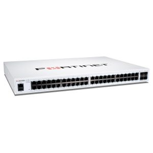 Fortinet FortiSwitch-148F-POE is a performance/price competitive L2+ management switch with 48x GE port + 4x SFP+ port + 1x RJ45 console. Port 1- 24 are POE ports with automatic Max 370W POE output limit (24 port 802.3af or 12 port 802.3at)